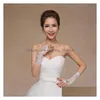 Bridal Gloves Luxury Short Lace Bride Wedding Crystals Accessories For Brides Fingerless Below Elbow Le278R Drop Delivery Party Event Dh7Fz