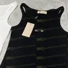 2024 Women Designer Tanks Embroidered Dress Miu Letter Tops Tees