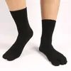 Herrensocken, 5 Paar, Harajuku, japanische Zwei-Finger-Damen-Männer-Sport-Flip-Flop-Sandale, geteilte Tabi-Zehen, atmungsaktive feste Zwei-Zehen-Socke