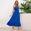 Novidade vestido feminino plus size sexy slim fit com decote em v estilo verão moda alça saia de praia