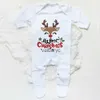 Rompers My 1st Christmas Print Baby Babygrow SleepSuit Bodys NEWBORANT RETOURS HOTER HOSHINE TIFIGE POURCE PARTIE BAND