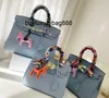 Genuine Leather Handbag Ber Kin Classic Women Multicolor Handbag Designer Messenger Bag Shoulder Top Quality Purses Lady 25cm 30cm 35cm