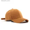 Boll Caps Spring Autumn Corduroy Baseball Caps % Cotton Solid Vintage Unisex Baseball Hat For Women Men Justerbara utomhus Hip Hop Hatts Q240116