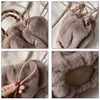 NY PLUSH WINTER PUL BAG Fashion Soft Faux Fluffy Cloud Weave Handle Designer Handväska Purse Casual Women Axel 220923