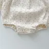 Ins Herbst Kostüm Kleinkind Baby Großen Kragen Mode Lange Ärmel Onesie geboren Junge Mädchen Baumwolle Blumen Druck Casual Bodysuit 240116