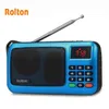 Radio Rolton W405 Radio Fm portátil Altavoz de computadora con cable USB Receptor de alta fidelidad Pantalla LED Soporte Tf Play con linterna Verificar dinero