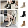 Bottes de neige en daim pour femme, chaussures en cuir véritable, imperméables, chaudes, hautes, à la mode, collection hiver 2023