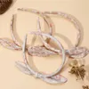 Headbands 36pc/lot Boho Style Floral Prints Bunny Ear Kids Hairband Women Girls Rabbit Ear Hair Hoops Cotton Headband Hair Hoops Headwear YQ240116