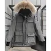 Mens Canadian Winter Jackets tjock Warm Down Men Parkas kläder utomhus mode som håller par levande sändning kappa kvinnor gooses jacka 1812