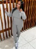 Weird Puss Solid Fitness Casual Jumpsuit Women's Long Sleeved Elastic Tight Sports Tight Simple Autumn Street Clothing Jacket 240116