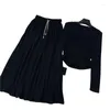 Work Dresses Casual Jumper V-neck Short Slim-fit Long Skirt Knee-length Solid Color Design Warm And Comfortable 2024 Spring/summer
