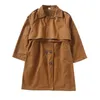 6-16 Jahre Kinder Trenchcoat Frühling Herbst Jungen Jacke Mantel Lange Ärmel Umlegekragen Kinder Windjacke Top Kleidung Hy79 240116