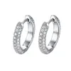 Men Women Earrings 925 Sterling Silver Earrings Flashing Moissanite Earrings Hoops for Men Women for Party Wedding Gift