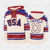 Miracle On Ice USA Sweat à capuche de hockey Trevor Zegras Jonathan Quick Mike Modano Matthew Boldy Jack Hughes Blake Wheeler Matt Roy Cole Cau