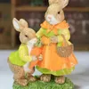 Other Event Party Supplies Easter Rabbit Bunny Ornaments Micro Landscape Figurine Resin Craft Miniature Fairy Garden Decoration Accessories YQ240116