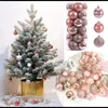 Decoración de fiesta Adornos de bolas de árbol de Navidad Juego de 24 piezas Decoración colgante irrompible de Navidad colorida