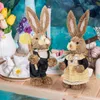 Easter Bunny Ornament Outdoor Shooting 2pcs Home Decoration Party Supplies Window Wedding Props 35cm Pastoral Fabric Decorative 240116