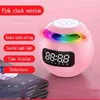 Portabla högtalare SPHERE Wireless Bluetooth -högtalare Intelligent Alarm Clock Mini Subwoofer Hög volym utomhus bärbar liten stålkanonljud YQ240116