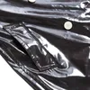 Nerazzurri Langer wasserdichter Trenchcoat aus schwarzem Lackleder für Damen, zweireihiger, schillernder, übergroßer Ledermantel, 7XL 240115