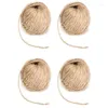 Caixas de relógio 4 Pcs 3mm Grosso Marrom Rústico Juta Twine Hessian Corda Corda para Artesanato Manual 50m