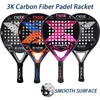 Racket de tennis PADEL professionnel 3K Fibre de carbone High Balance Surface lisse avec EVA Soft Memory Padel Paddle 240116