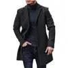 Soprabito Cappotto in lana casual solido Cappotto a vento di media lunghezza Giacca calda 240113