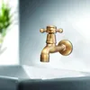 Robinets d'évier de salle de bains, robinet de lavabo de jardin mural en laiton Antique, robinet de Machine à eau de vadrouille