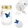 Bouteilles magique papillon volant pot lampe à LED verre maçon Simulation animé insecte collecte bouteille nouveauté cadeau