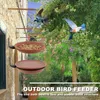 Autres fournitures pour oiseaux Bol de bain d'alimentation monté sur arbre 2 plateaux installés avec anneau de fer pour suspension murale