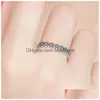 Band Rings Authentic 925 Sterling Sier Stackable Ring Daisies Flower Finger Rings for Women Jewelry Gift 2031 Q22 Drop Delivery Jewel Dhn7d