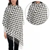 Scarves Fashion Islamic Prayers Keffiyeh For Adult Breathable Casual With Houndstooth Pattern Foulard Anti Uv Supplies