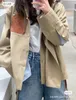 Début du printemps Loeweek Vintage Denim Trench Coat Designer Brand Veste Femmes Femmes Vestes Windbreaker Coats Classic Style Long