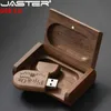 USB Flash driver Jaster USB 3.0 High Speed ​​Wood+Box Personlig kund Pendrive 8GB 16 GB 32 GB 64 GB USB Flash Drive Pen Drive U Disk