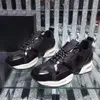 Men schoenen luxe ontwerper plein schoenen dik opgeloste binnenste verhoogde chaussure pleins sneakers mesh patchwork matte lederen trendy papa schoenen