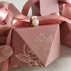 Caixa de presente em formato de diamante, caixas de papel para doces, embalagem de chocolate, lembranças de casamento para convidados, chá de bebê, festa de aniversário 240116