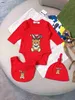 Brand infant jumpsuits Cute animal newborn baby Crawling suit Size 52-100 high quality boys girls bodysuit Neck and hat Jan10