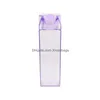 500ml Plastik Süt Karton Su Şişeleri BPA Açık Şeffaf Dış Mekan Meydanı Meyve Kutusu FY5230 1220 DRAP TESLİMİ DHEB1