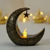 Eid Mubarak Party Decoration Star Moon Led Candlestick Ramadan Kareem Light Kids Adults Happy Decor 240116