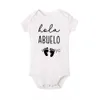 Rompers Hola abuela abuelo tio tia espagnol bébé bodys de nouveau-né les corniches annonce la grossesse revea colothes grand-mère cadeaux H240508