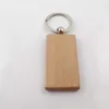 Keychains 50Pieces Blank Wooden Key Chain DIY Wood Keychain Rings Tags Jewelry Findings Craft