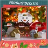 Dekoracje świąteczne Treat pudełka Santa Elf Snowman Elk Xmas tekturowe tekturowe ciastko cukierki z uchwytami wakacyjna przyjęcie s mxho dhvtx