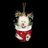 新しいバナーストリーマー紙吹雪のクリスマスキュートな子犬犬のシェルハンギングペンダントクリスマスツリードロップオーナメントメリークリスマホームカー装飾明けましておめでとうございます2024