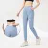 lu Frauen Männer Yoga Neunte Hosen Laufen Fitness Jogger Weiche Hohe Taille Elastische Damen Jogging Hosen 4 Farben 62321