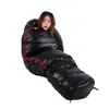 Black Snow Outdoor Camping Sleeping Bag Very Warm Down Filled Adult Mummy Style Sleep Bag 4 Seasons Camping Travel Sleeping Bag 240116