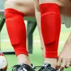 1Pair Sports Soccer Shin Guard Socks Pad Hylsa Sock Leg Support Football Compression Hylsa Vuxna Teens Barn Legskydd 240115