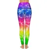 Women's Leggings Gradient Tie Dye Yoga Pants Sexy Abstract Art Print Custom Push Up Work Out Leggins Women Cute Stretchy Sports Tights