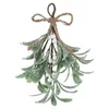 Decorative Flowers Frosted Artificial Mistletoe Fake Sprigs Bunches Stems Festive Durable Christmas Decoration For Home Winter Indoor