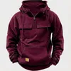 Spring Autumn Loose Hoodies for Men's Sweatshirt Solid Long Sleeve Vintage Pullover Streetwear Man Clothes Overized Thin Hooded 240116