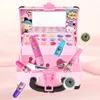 Children Makeup Cosmetics Box Princess Kid Toy Children's Pretend Play Set Lipstick Eye Shadow Safety Nontoxic Toys Kit For Girl 240115