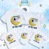 Família combinando roupas astronautas na família de impressão espacial Matng Clother Baby tema Party pai mãe irmã mano baby look time t-shirt aniversario Tops de família H240508